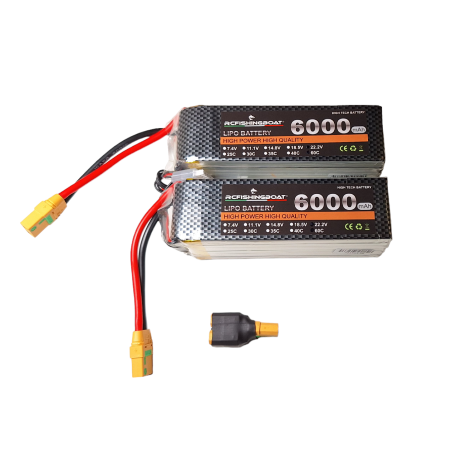 6S 6000mha 60C BATTERIES POSEIDON MINI CONNECTEUR PARALLÈLE
